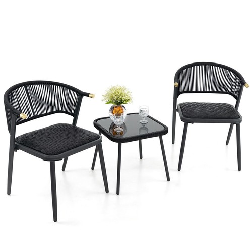 Costway piece outdoor wicker - costway, 3