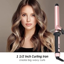 Fast Heating Curling Wand 38mm Hair Curler Large Barrel Curling for Long Hair UK