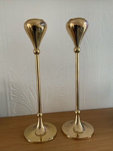 Vintage brass candlesticks - vintage,