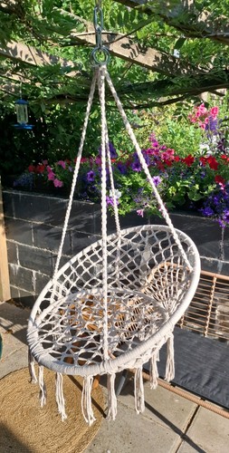 Hanging macrame hammock - macrame,