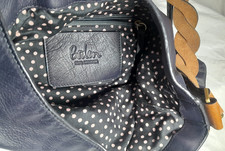 Boden Navy Blue Leather Medium Tote Bag