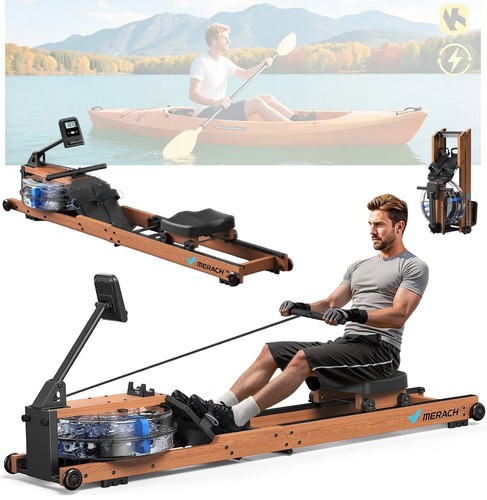 Merach water rowing machine - water,