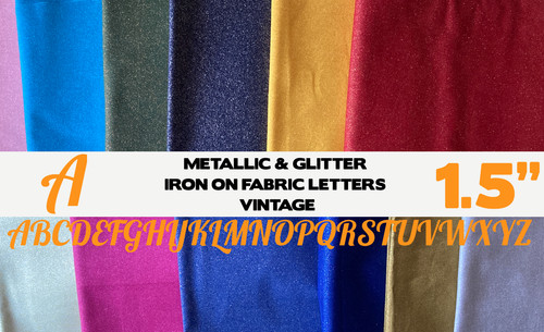 Glitter metallic iron on die - glitter,