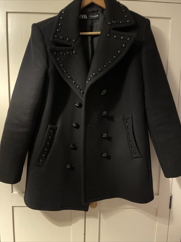 Zara black military - military, wool