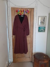 Warehouse Pink/black Tartan Print Dress, Size 12