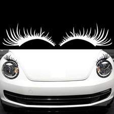 2X Car Headlight Eyelash Sticker 3D Charming False Eyelashes Car Headlight Decal