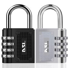 2 Combination Padlock 4 Digit Weatherpro Locker School Gym Shed Luggage Security
