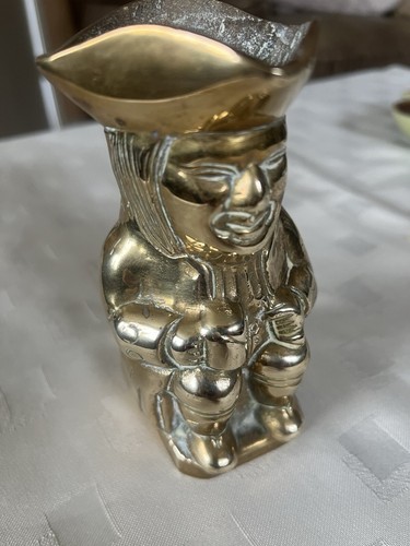 Solid brass toby - brass, 12cm