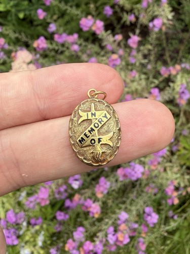 Victorian enamel mourning - enamel,