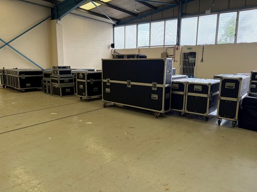 Assorted flight cases used - assorted,