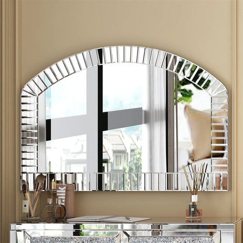 Extra large mirrored pleated - large,