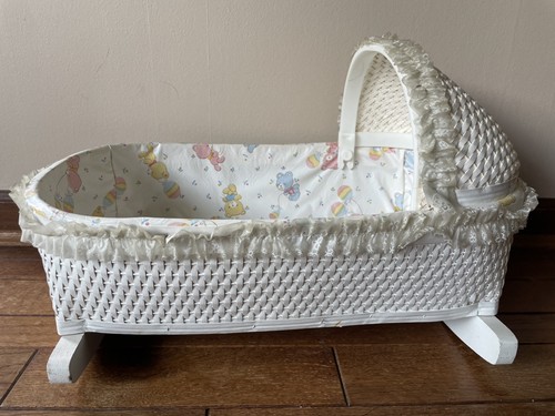 Vintage 1970s white - , wicker