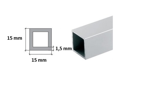 Aluminium square box - square, tube