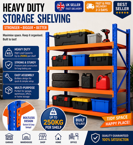 Heavy duty metal shelving - duty, unit