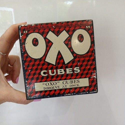 Oxo cubes tin - with, hinged