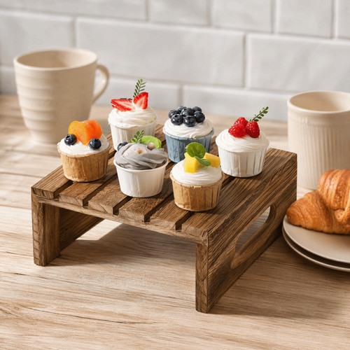 Wooden cupcake stand afternoon - stand,