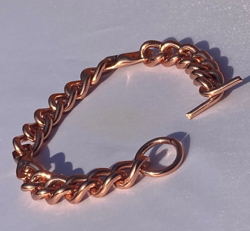 Solid copper chain link - solid,