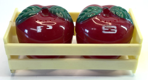 Plastic apple salt - apple, pepper