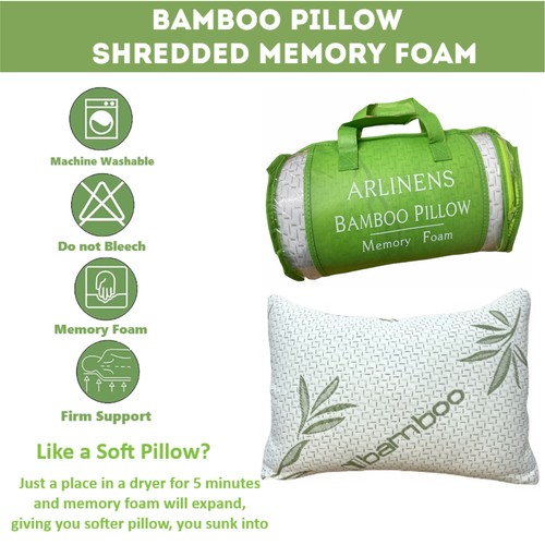 Bamboo pillow shredded memory - bamboo,
