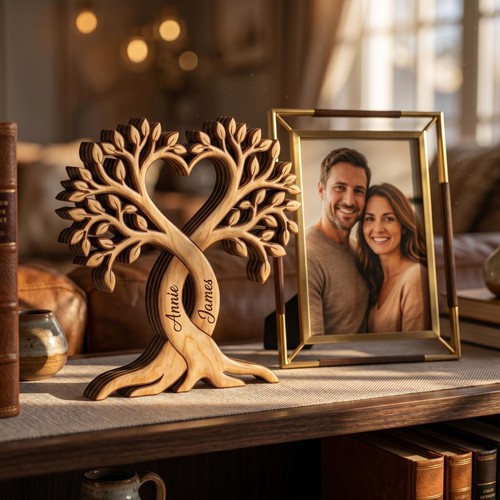 Personalized couple heart tree - personalized,