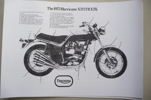 1971 triumph hurricane - triumph, x-75