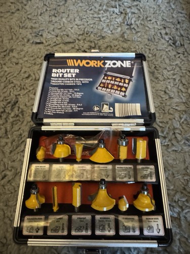 Workzone router bit set - set, 12