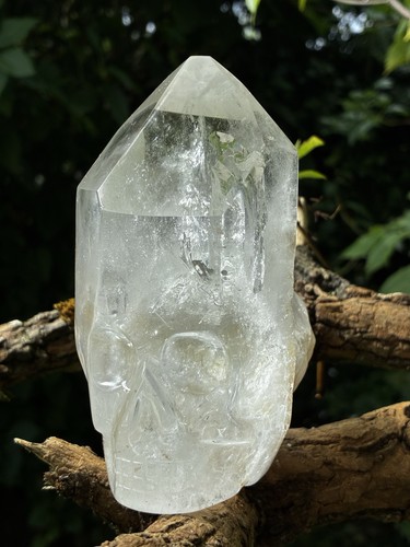 Brazilian clear quartz - quartz, skull