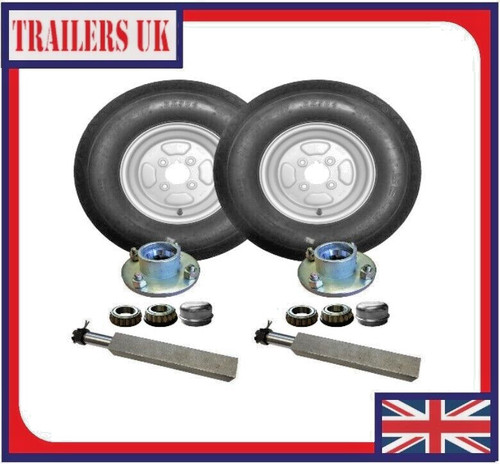 Trailer axle set hubs - x,