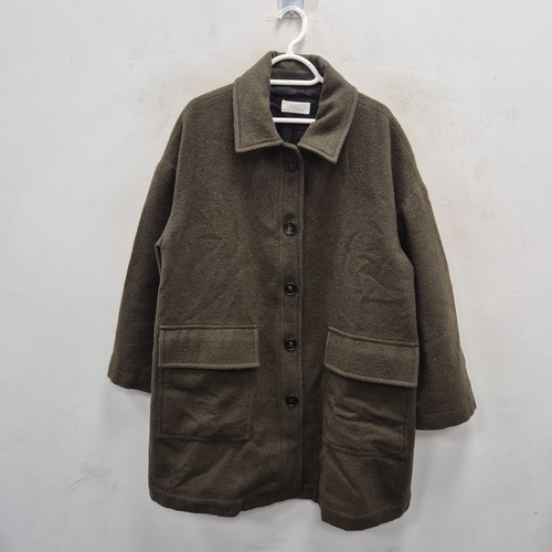 Toast boiled green khaki wool - boiled,