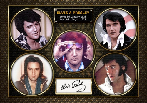 Elvis presley a4 signed - elvis,