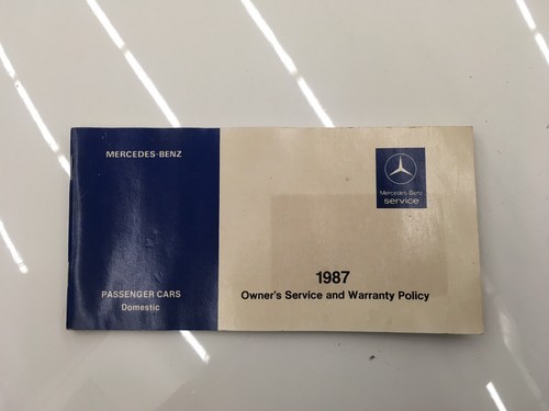1987 mercedes benz owner - benz, owner's