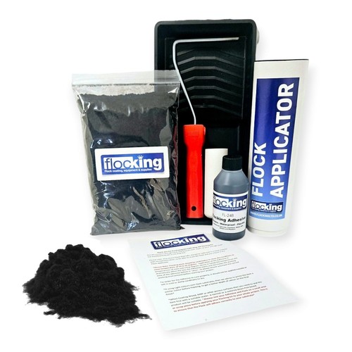 Flocking kit black with foam - kit,