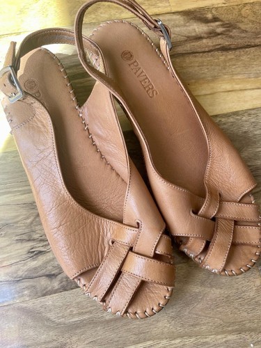 Pavers leather slingback - leather,