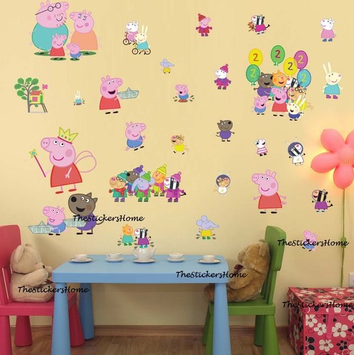 Peppa pig wall stickers baby - peppa,