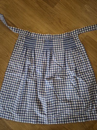Vintage gingham apron handmade - apron,