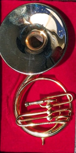 Miniature brass french horn - miniature,
