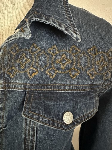 Blue denim fitted jacket - blue,
