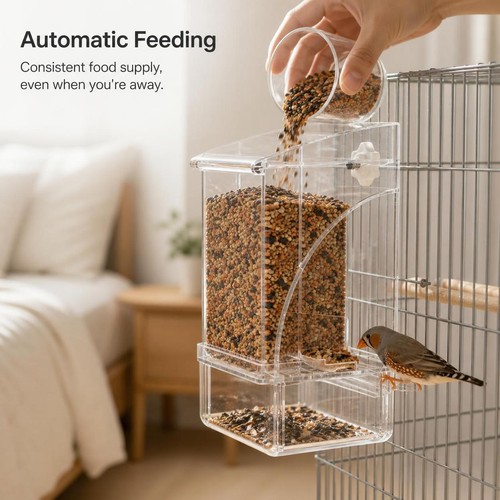 Bird seed dispenser automatic - seed,
