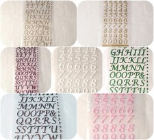 15mm Self Adhesive Glitter Paper Alphabet Letters or Stick on Numbers for Arts,