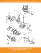 YAMAHA Bearing, 93306-30702