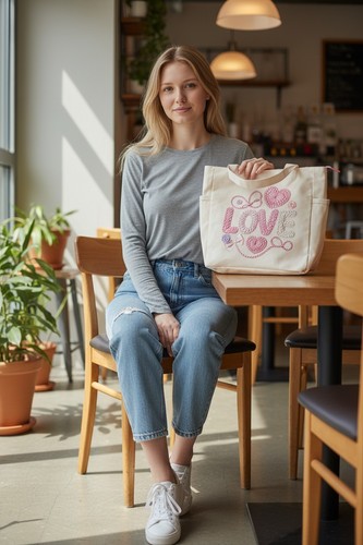 Knitting and craft bag with - knitting,