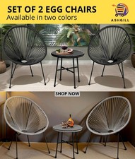 Egg Chair 3pc Outdoor Bistro