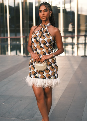 Zara geometric feather - geometric,