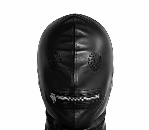 Premium leather face mask with - leather,