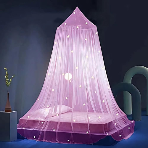 Stars bed canopy glow - stars,