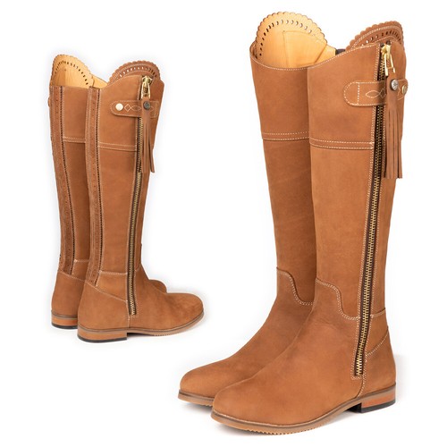 Ladies tall leather boots - leather,