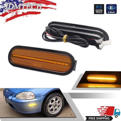 Amber lens led front - +,