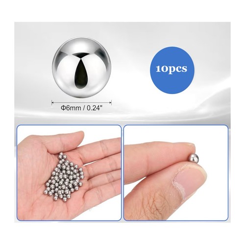 10x 6mm stainless steel - 6mm,