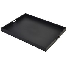 Tray Black Solid Acacia Wood