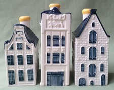 Delft KLM Bols Miniature Pottery Houses.   13, 54, 75
